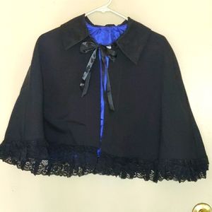 Black and Blue Capelet